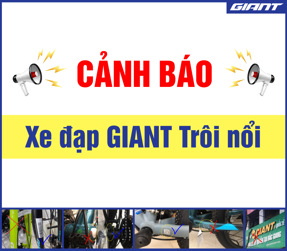cảnh báo xe đạp GIANT trôi nổi